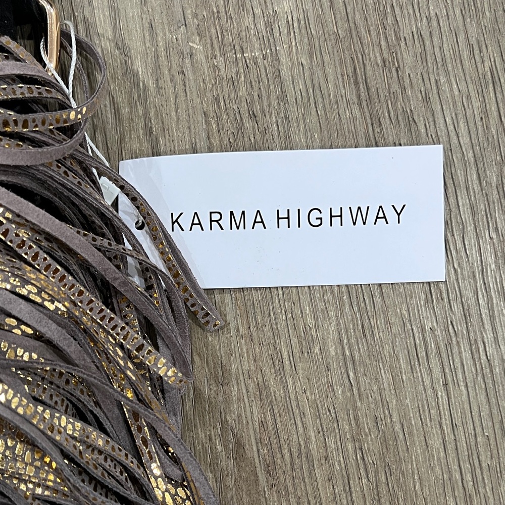Karma Highway Black Suede Bag. - Picture 3 of 3
